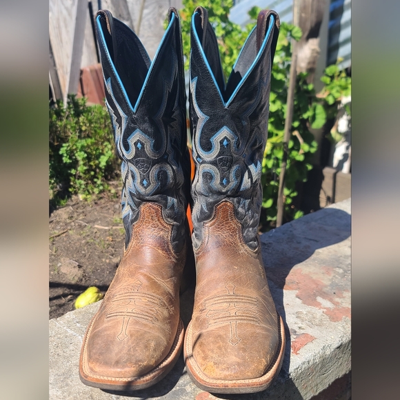 Ariat Men's Tombstone Western Boots Earth/Black #10011785 - Picture 2 of 9